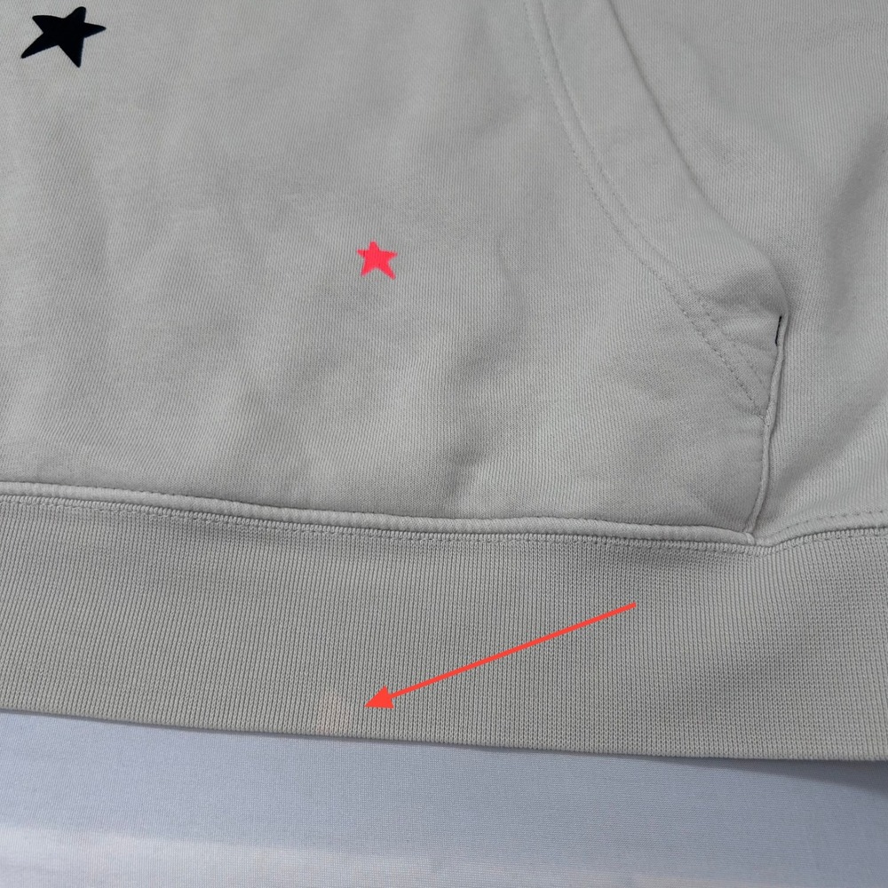 Nike Hoodie Mens L Cream Basketball Graphic Stars Pullover Sweatshirt Streetwear - Picture 7 of 10